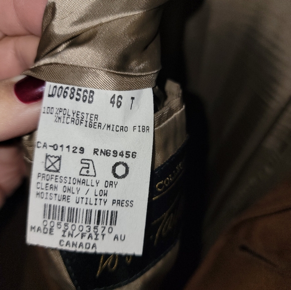 Mens sz 46 T Lord & Taylor Fifth Avenue Collection Blazer Sport Coat Microfiber - Picture 3 of 14